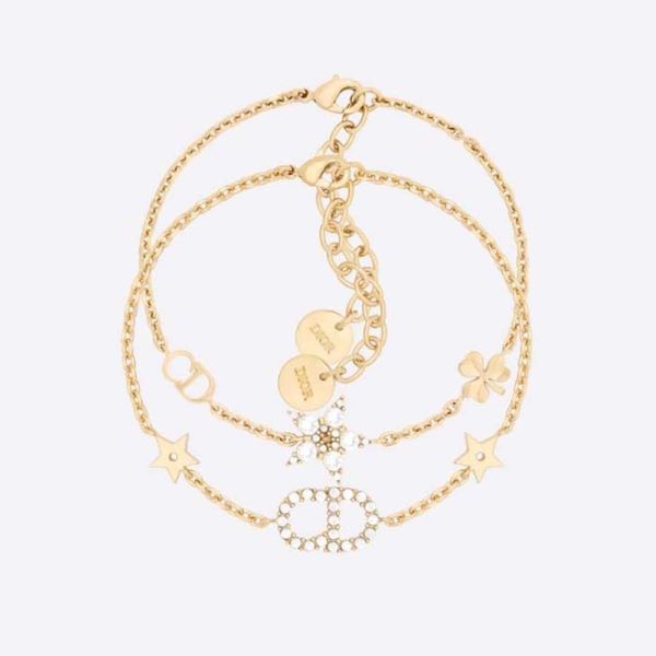Dior Women Clair D Lune Bracelet Gold-Finish Metal and White Crystals (1)