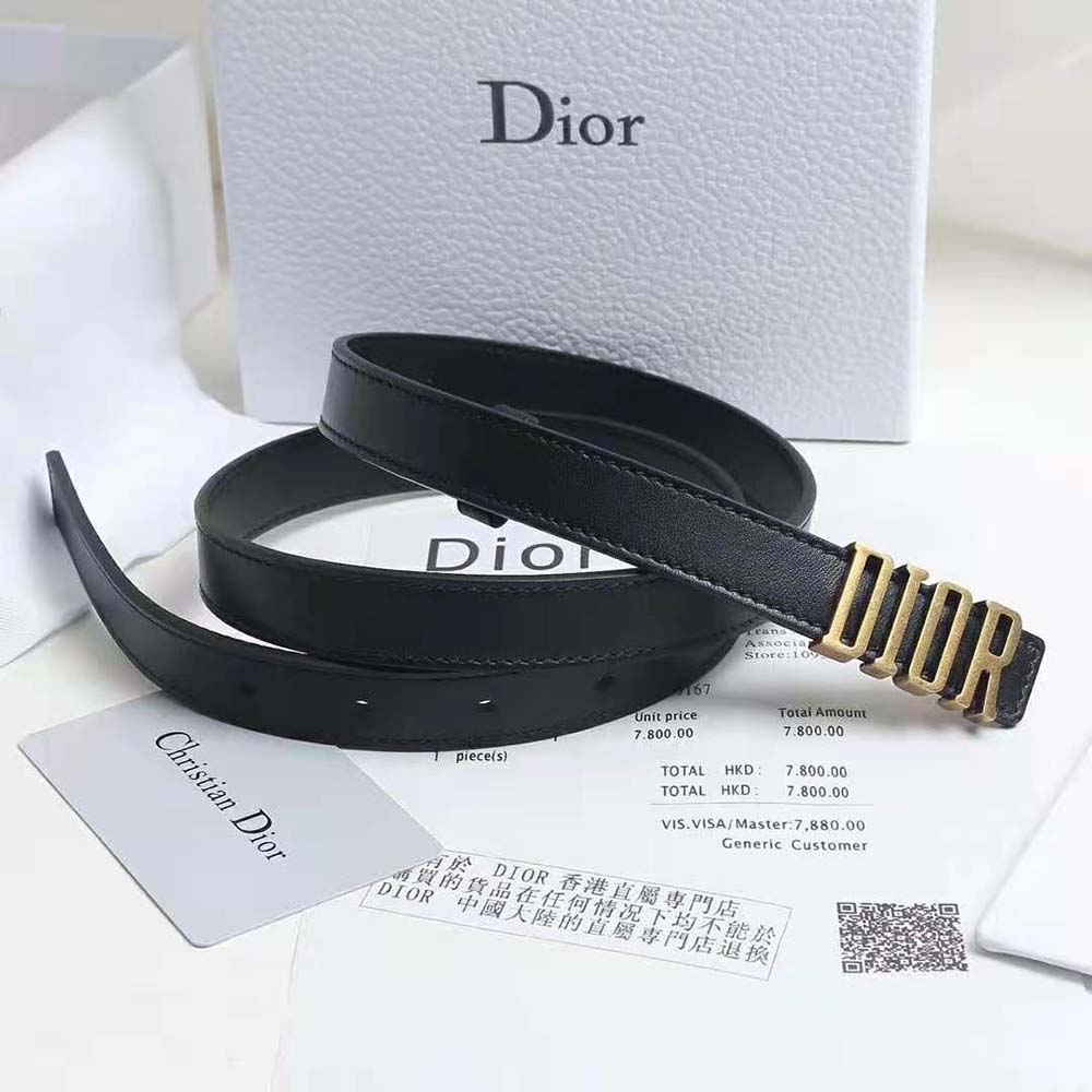 Dior Women D-Fence Belt Black Smooth Calfskin 30 MM (2)