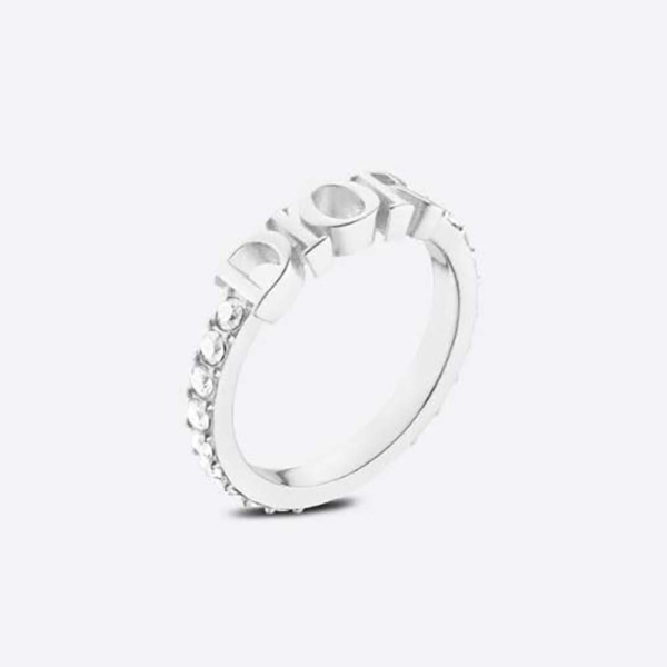Dior Women Dio(r)evolution Ring Silver-Finish Metal with White Crystals (1)