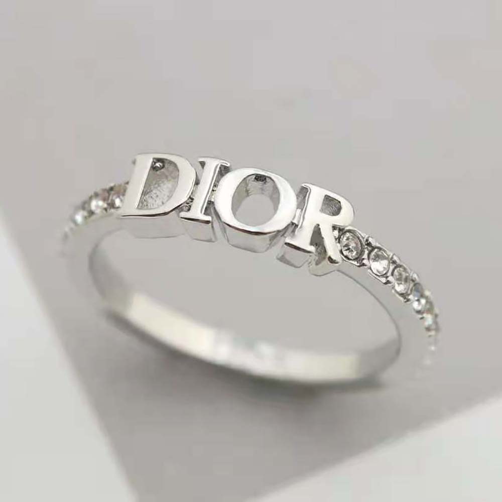 Dior Women Dio(r)evolution Ring Silver-Finish Metal with White Crystals (2)