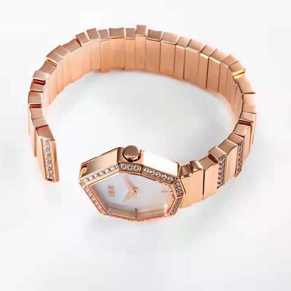 Dior Women GEM DIOR Ø 27 mm (1”) Rose Gold Mother of Pearl and Diamonds (4)