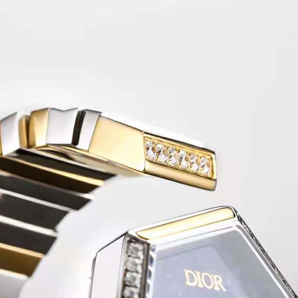 Dior Women GEM DIOR Ø 27 mm (1”) Steel Yellow Gold Lapis Lazuli and Diamonds (7)