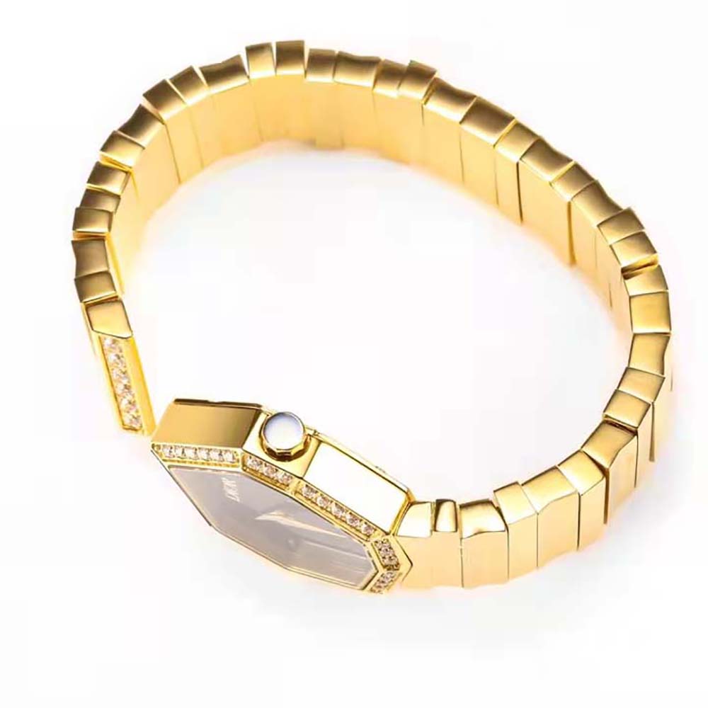 Dior Women GEM DIOR Ø 27 mm (1”) Yellow Gold Onyx and Diamonds (7)