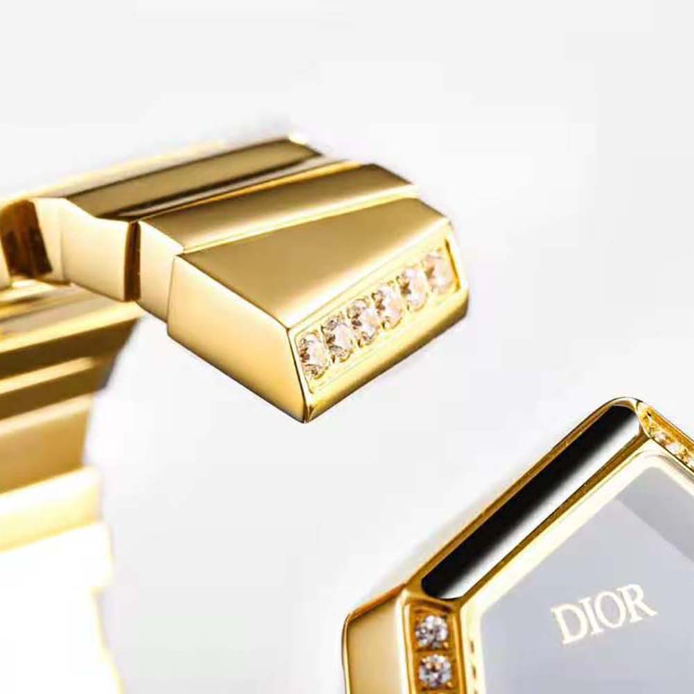 Dior Women GEM DIOR Ø 27 mm (1”) Yellow Gold Onyx and Diamonds (9)