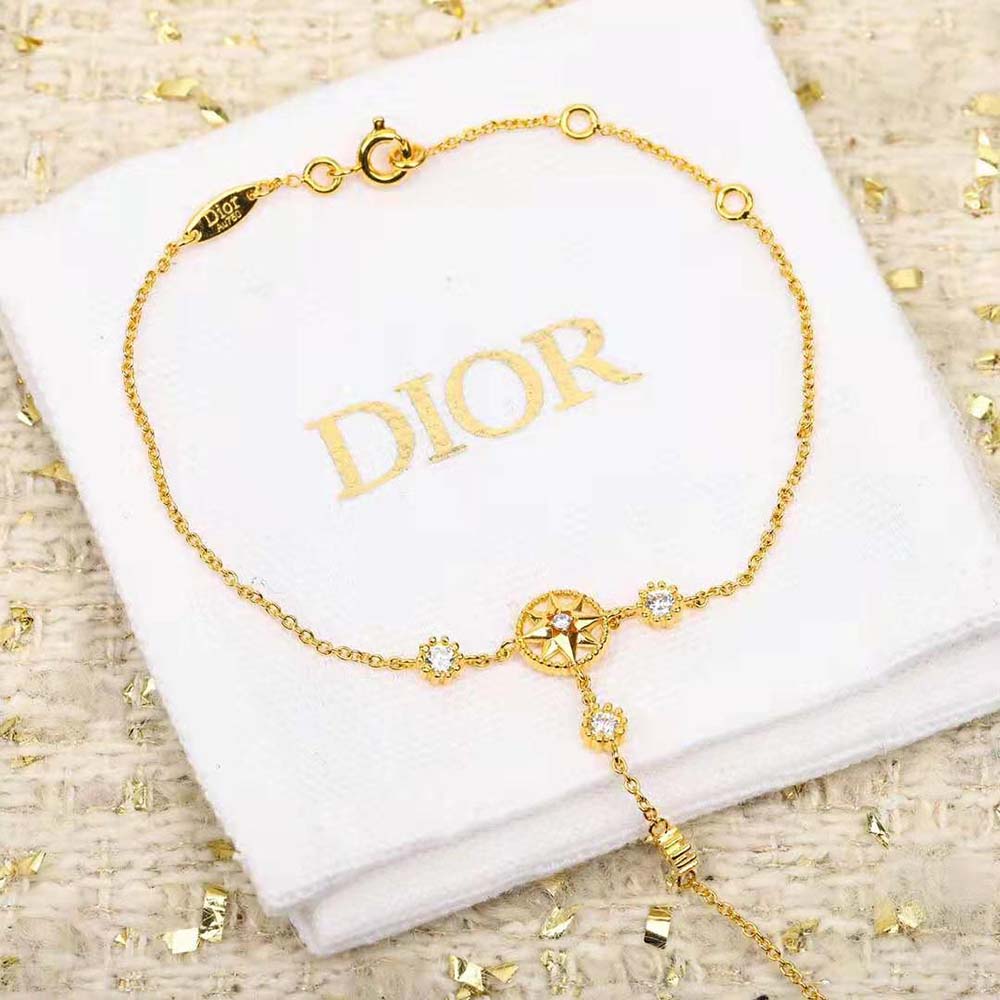 Dior Women Rose Des Vents Hand Jewel Yellow Gold Diamonds and Mother-of-Pearl (3)