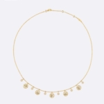Dior Women Rose Des Vents Necklace Yellow Gold Diamonds and Mother-of-pearl