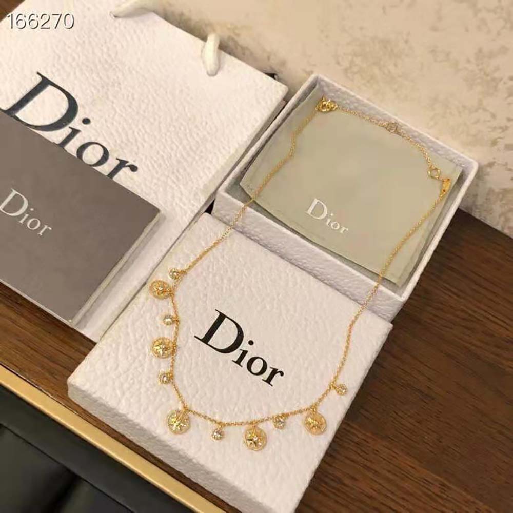 Dior Women Rose Des Vents Necklace Yellow Gold Diamonds and Mother-of-pearl (2)