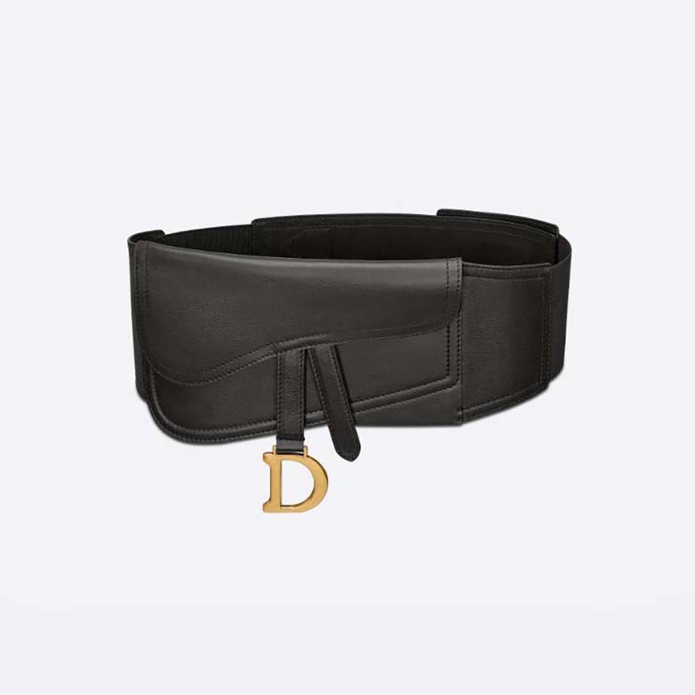 Dior Women Saddle Belt Black Smooth Calfskin 13.5 CM (1)