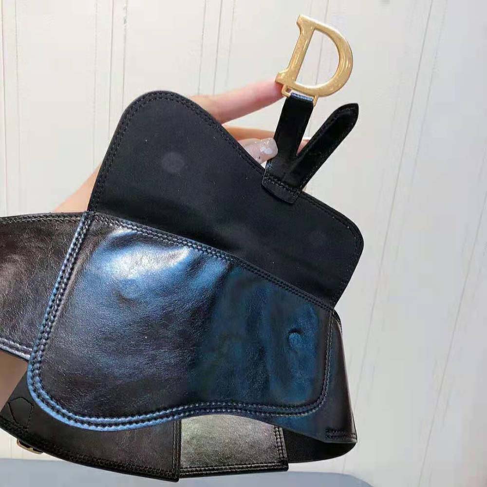 Dior Women Saddle Belt Black Smooth Calfskin 13.5 CM (4)