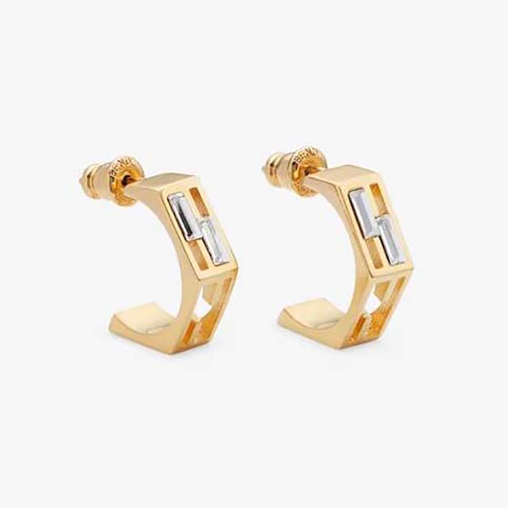 Fendi Women Baguette Earrings Gold-coloured (1)
