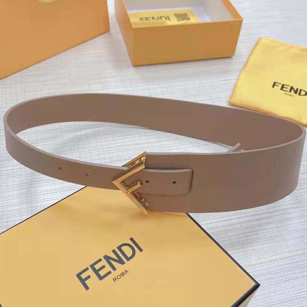 Fendi Women Beige Leather Belt (2)
