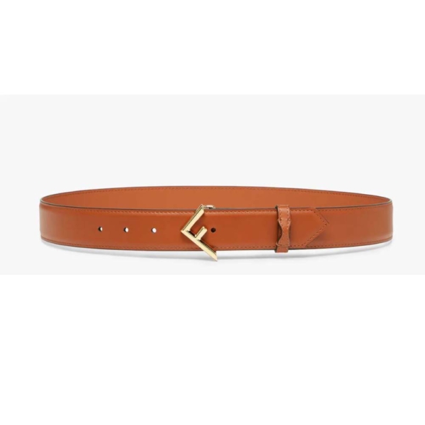 Cinto de couro marrom feminino Fendi (1)