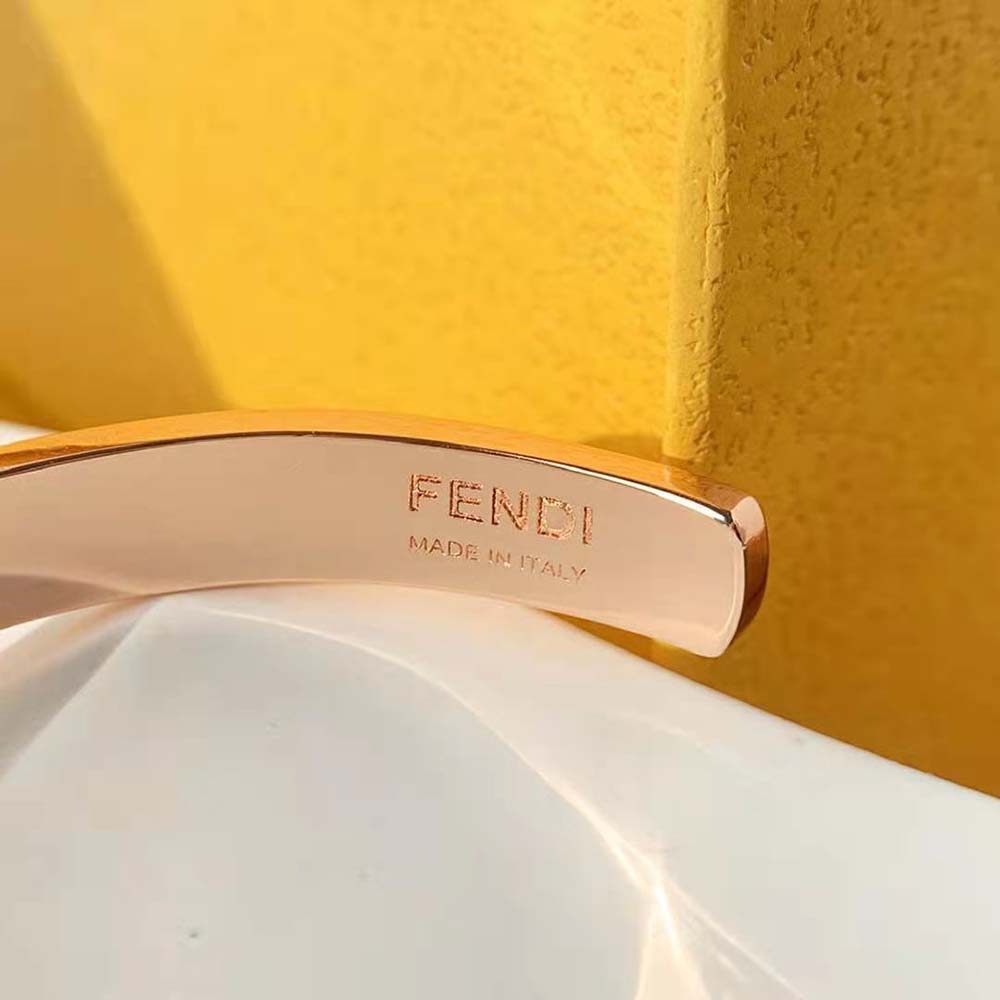Fendi Women F Is Fendi Bracelet Pink-gold (11)
