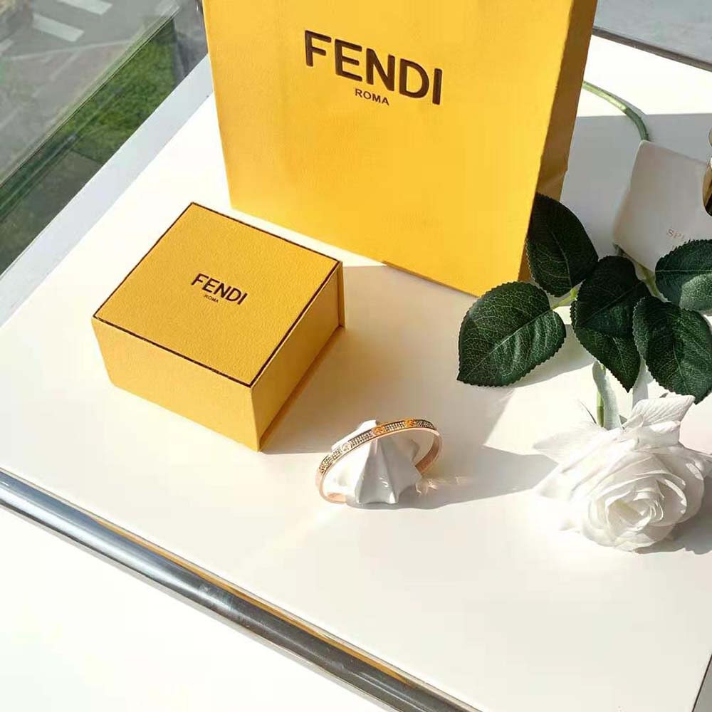 Fendi Women F Is Fendi Bracelet Pink-gold (2)