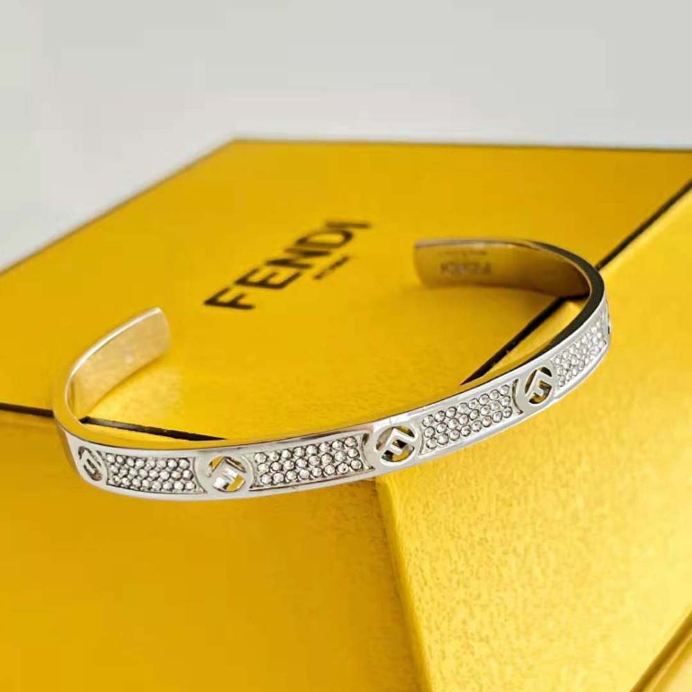 Fendi Women F Is Fendi Bracelet Silver-coloured (10)