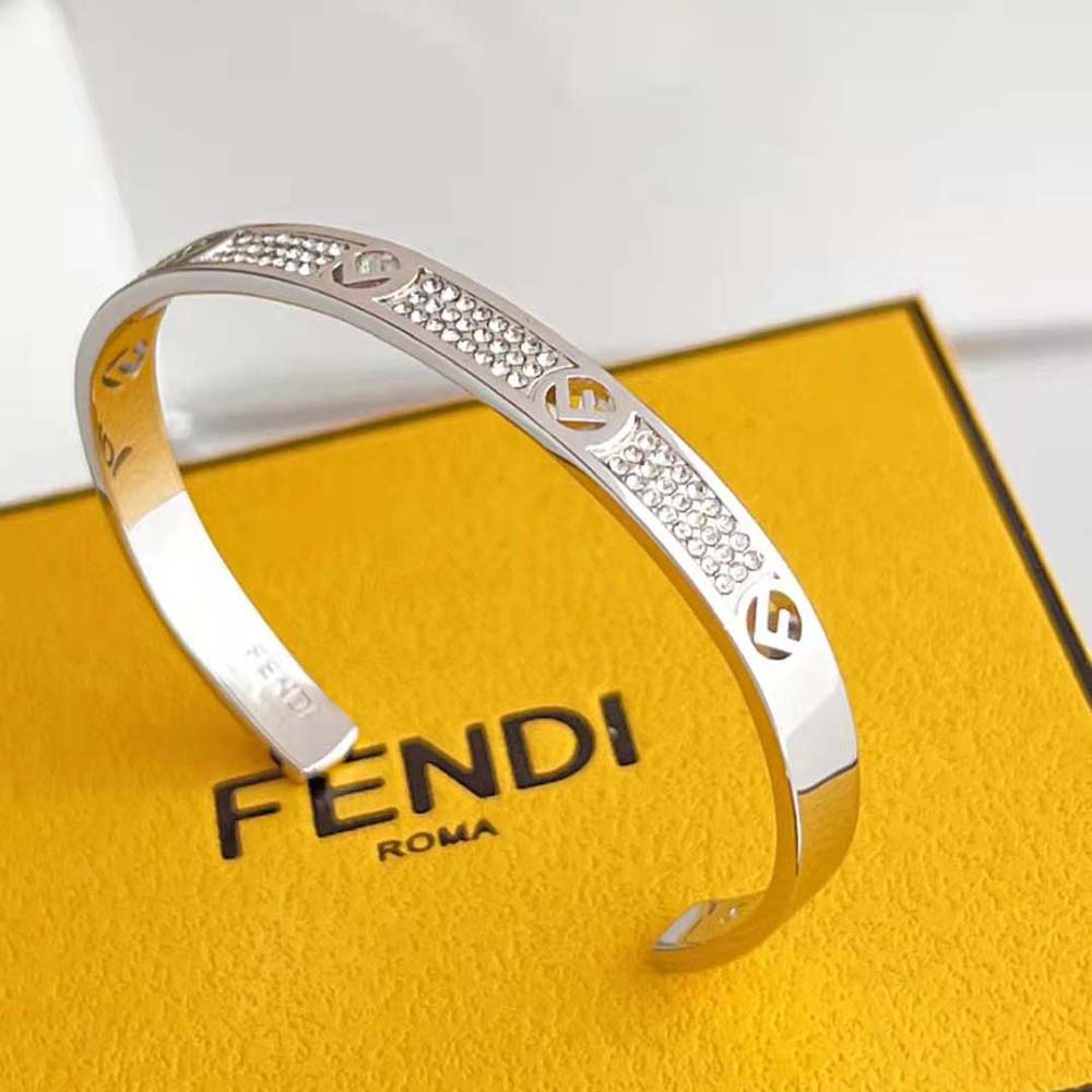 Fendi Women F Is Fendi Bracelet Silver-coloured (5)