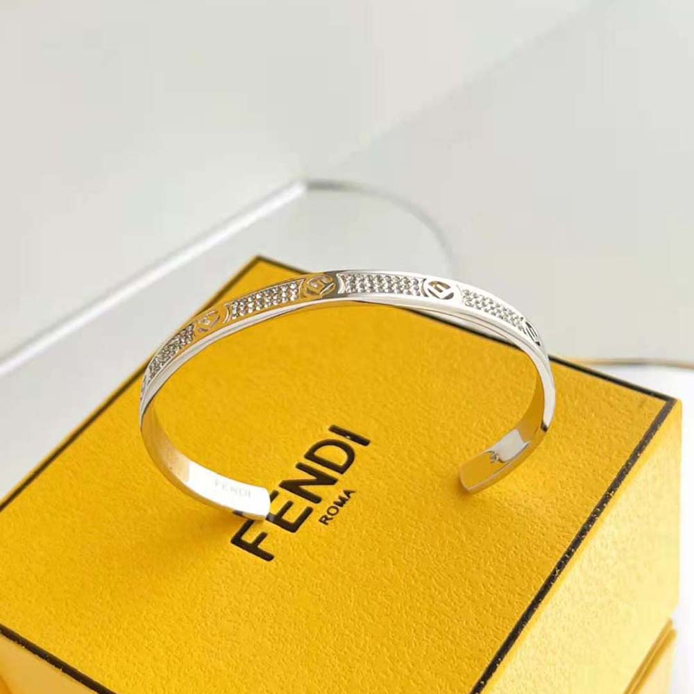 Fendi Women F Is Fendi Bracelet Silver-coloured (8)