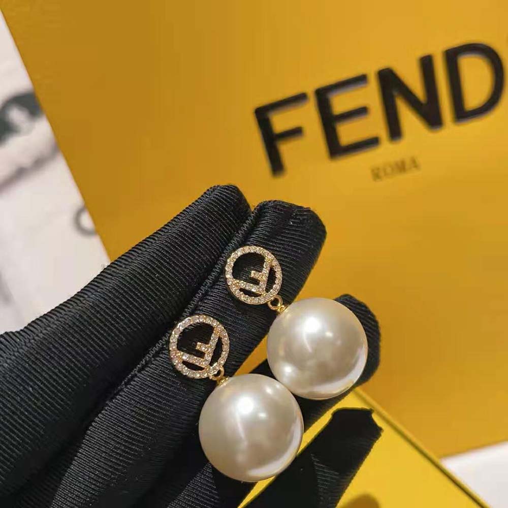 Fendi Women F Is Fendi Earrings Gold (2)