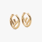Fendi Women F Is Fendi Earrings Gold-Colored