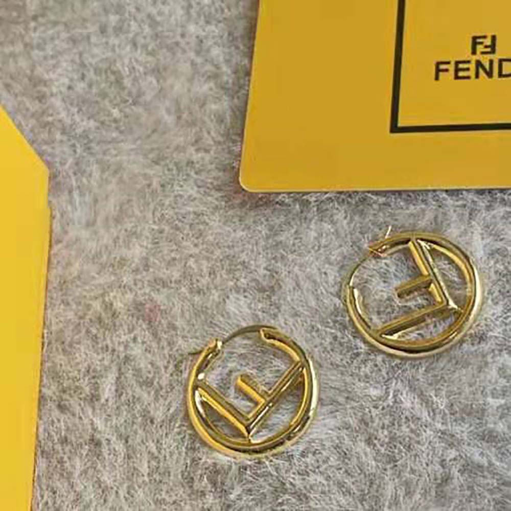 Fendi Women F Is Fendi Earrings Gold-Colored (3)
