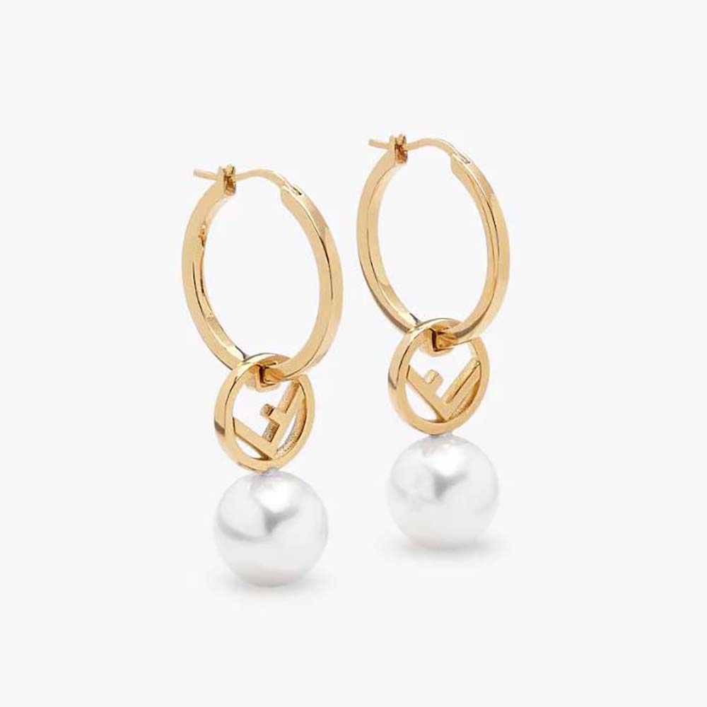 Fendi Women F Is Fendi Earrings Gold-coloured