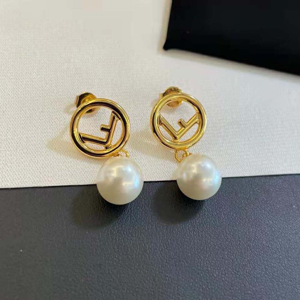 Fendi Women F Is Fendi Earrings Gold-coloured (4)