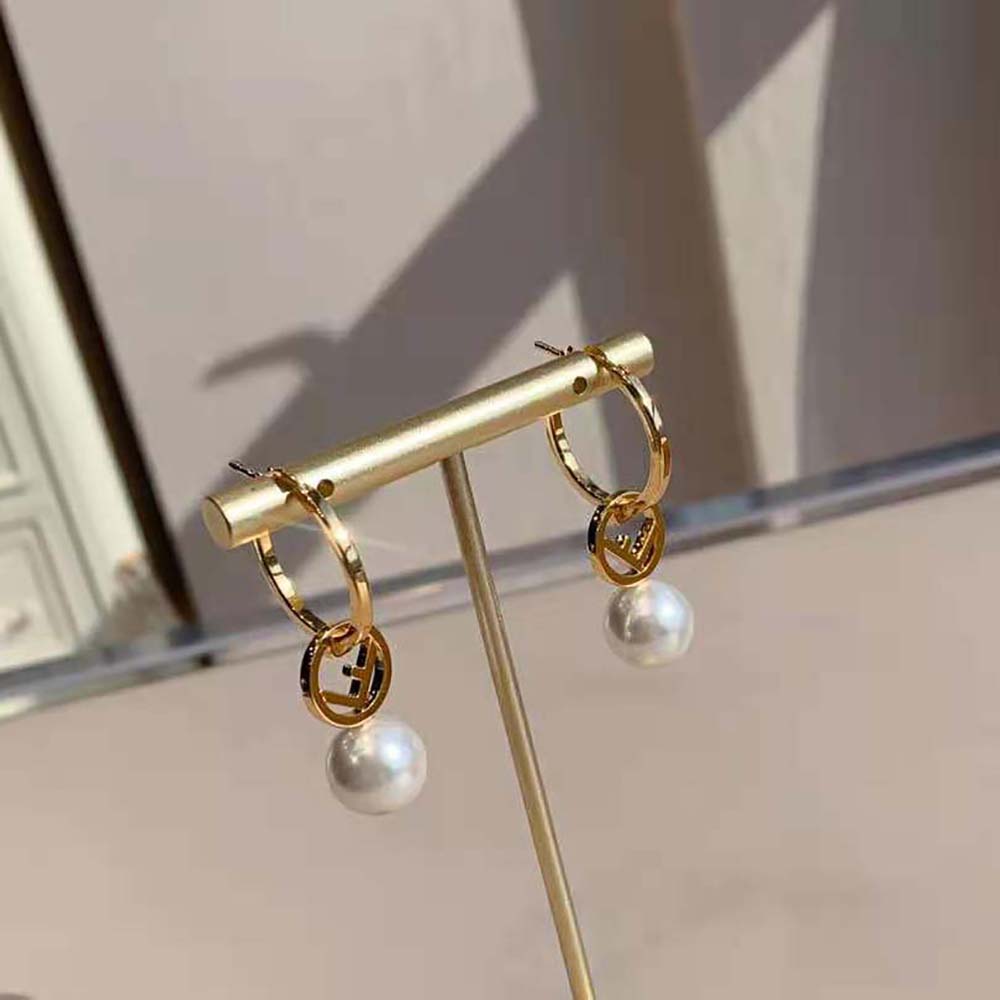 Fendi Women F Is Fendi Earrings Gold-coloured (9)