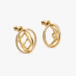 Fendi Women F is Fendi Earrings Gold-coloured with F is Fendi Motif