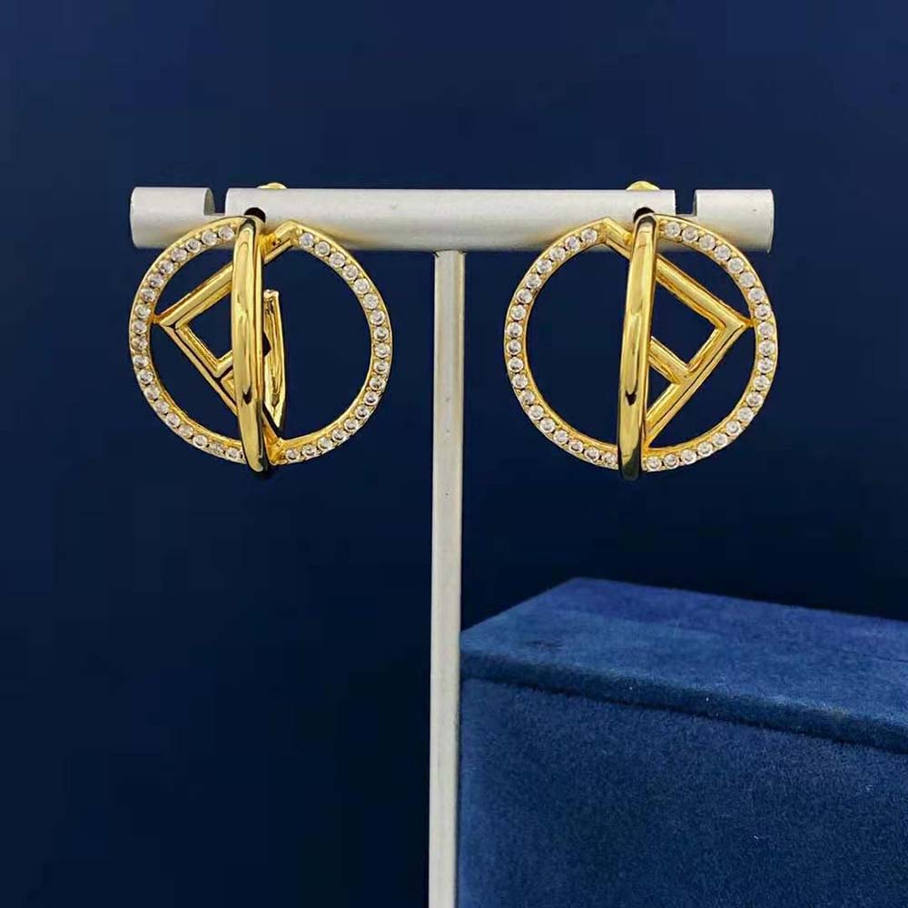 Fendi Women F is Fendi Earrings Gold-coloured with F is Fendi Motif (5)