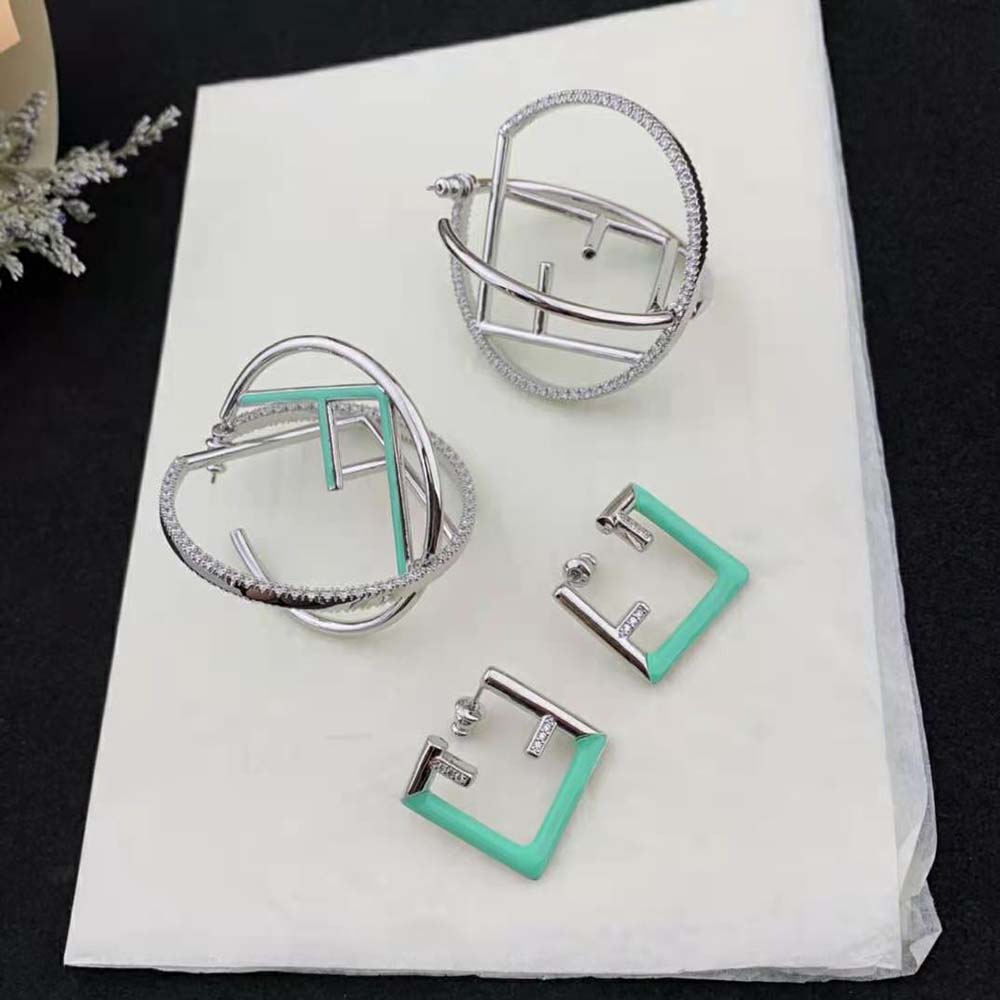 Fendi Women F is Fendi Earrings Silver-coloured (4)