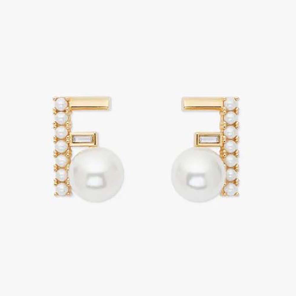 Fendi Women First Earrings Gold-coloured