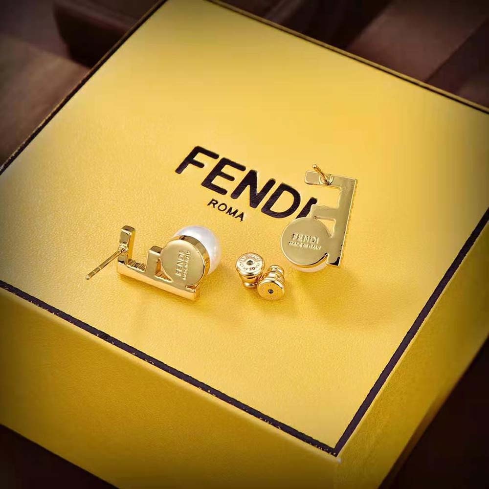 Fendi Women First Earrings Gold-coloured (3)
