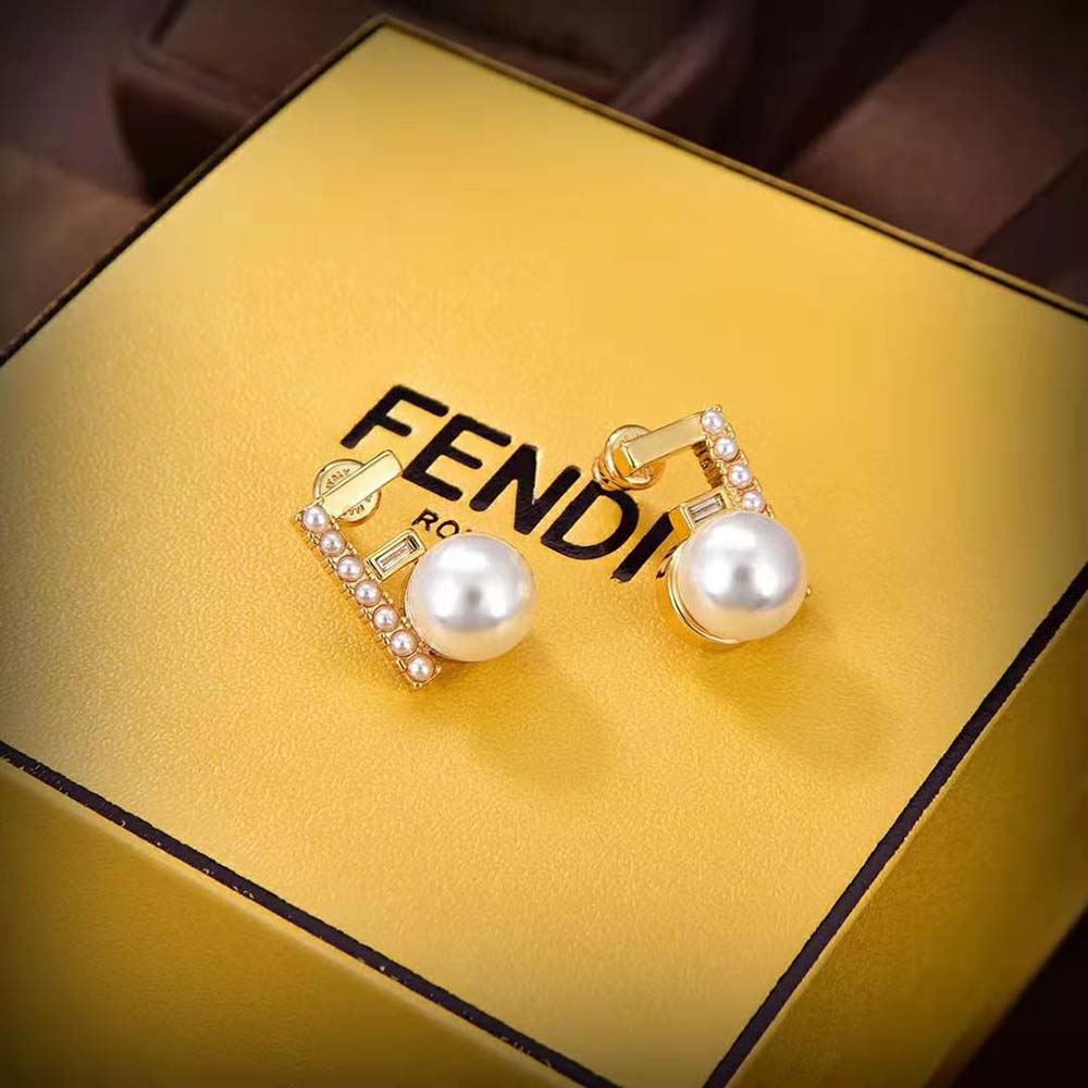Fendi Women First Earrings Gold-coloured (6)