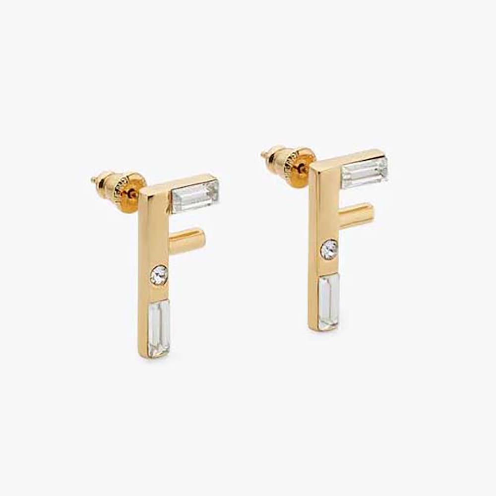 Fendi Women First Earrings Gold-coloured Earrings with Fendi First log (1)