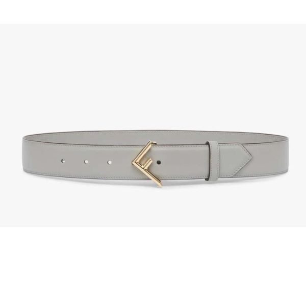 Fendi Women Gray Leather Belt (1)
