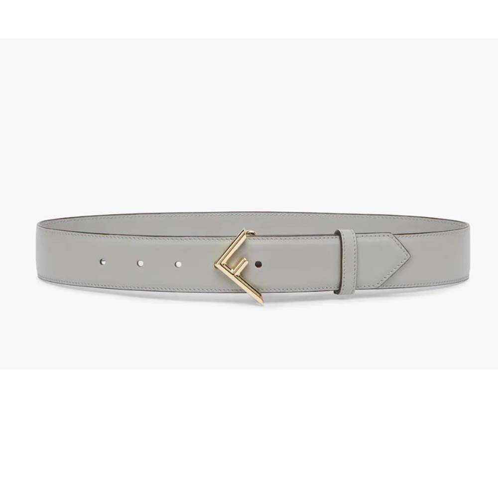 Fendi Women Gray Leather Belt