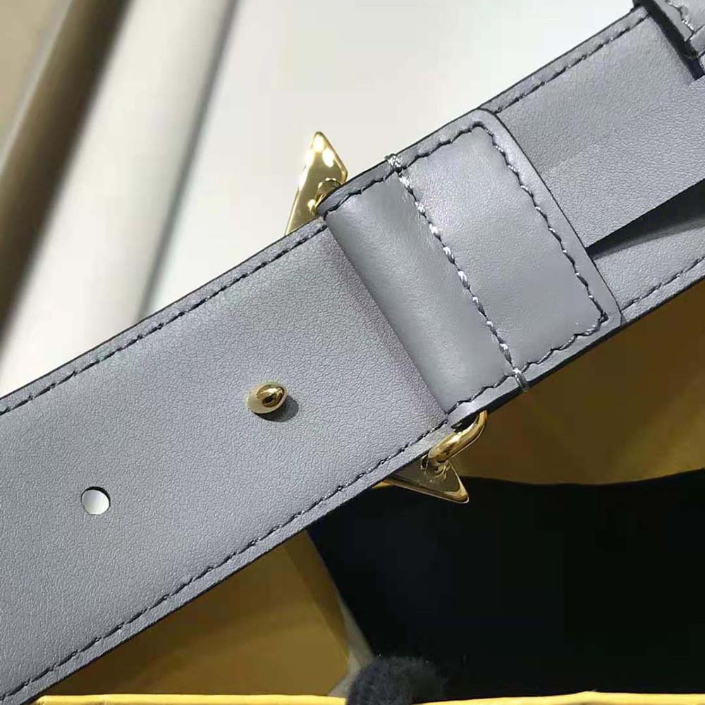 Fendi Women Gray Leather Belt (7)