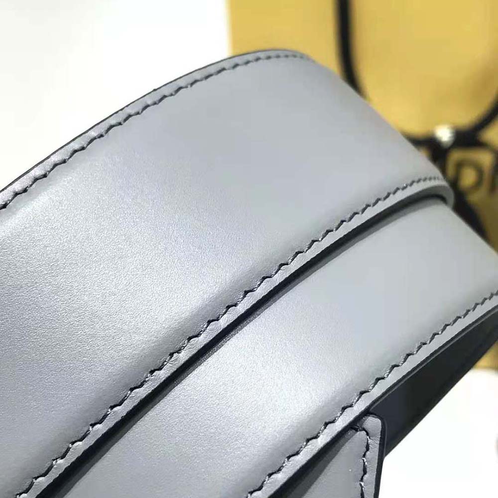 Fendi Women Gray Leather Belt (8)