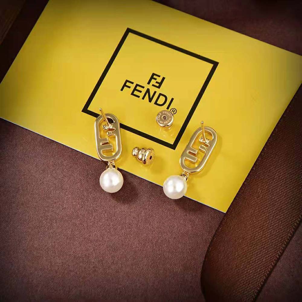 Fendi Women O’Lock Earrings Gold-Colored Earrings (5)