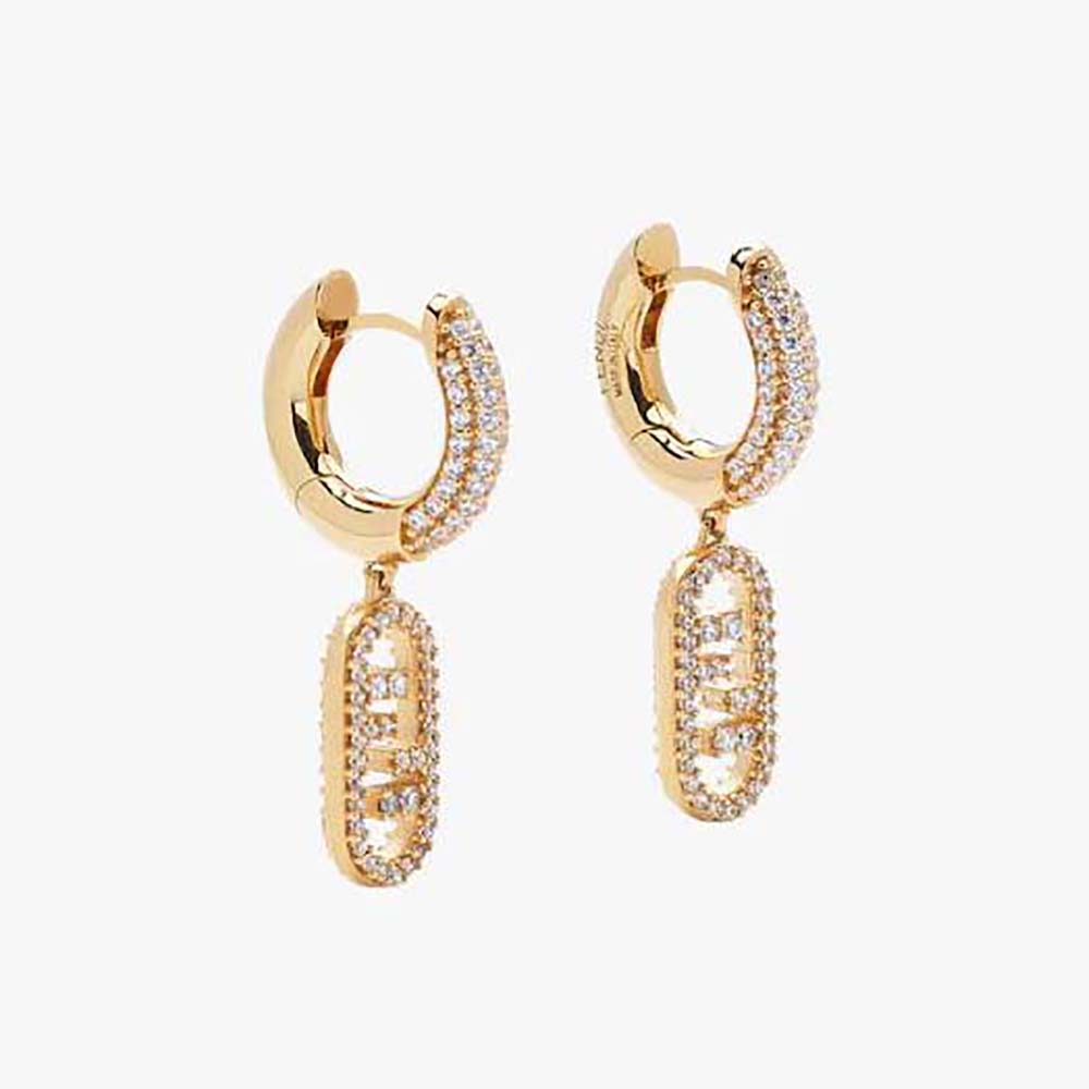 Fendi Women O’Lock Earrings Gold-coloured