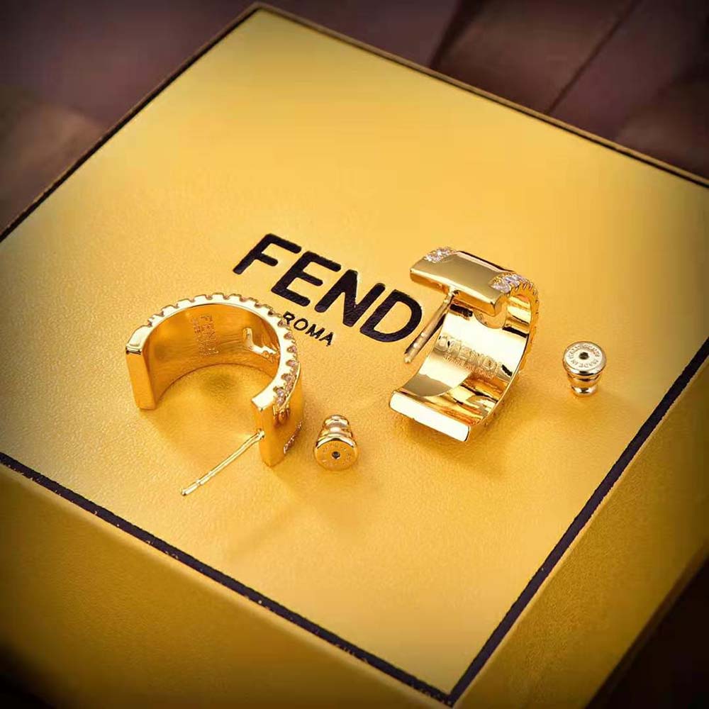 Fendi Women O’Lock Earrings Gold-coloured (3)