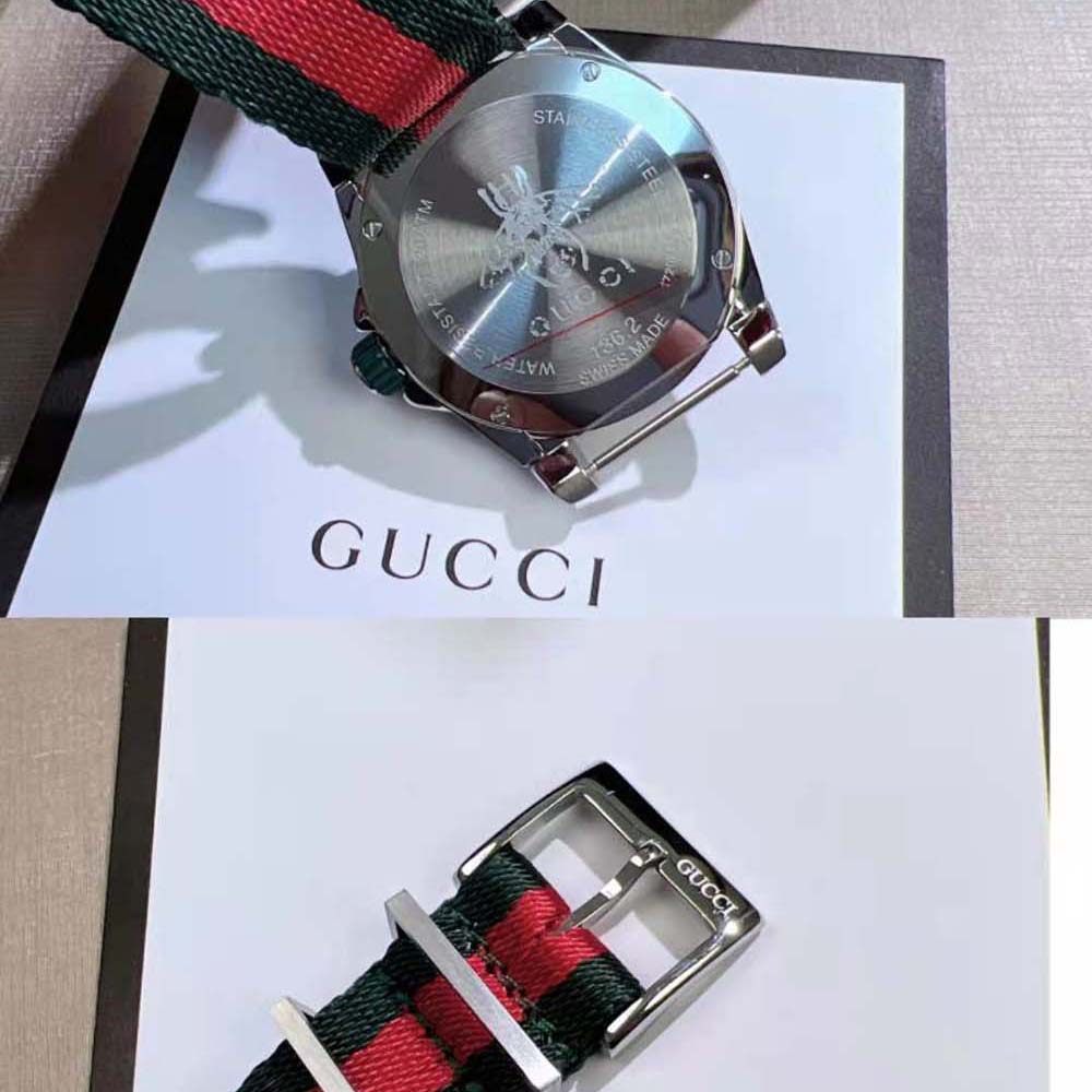 Gucci Dive Watch Quartz Movement 40 mm in Steel-Green (10)