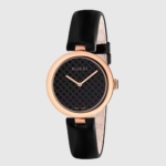 Gucci Women Diamantissima Watch Quartz Movement 32 mm in Rose Gold and Black PVD