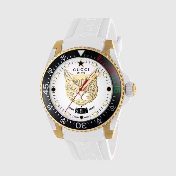 Gucci Women Dive Watch Quartz Movement 40 mm in Yellow Gold PVD (1)