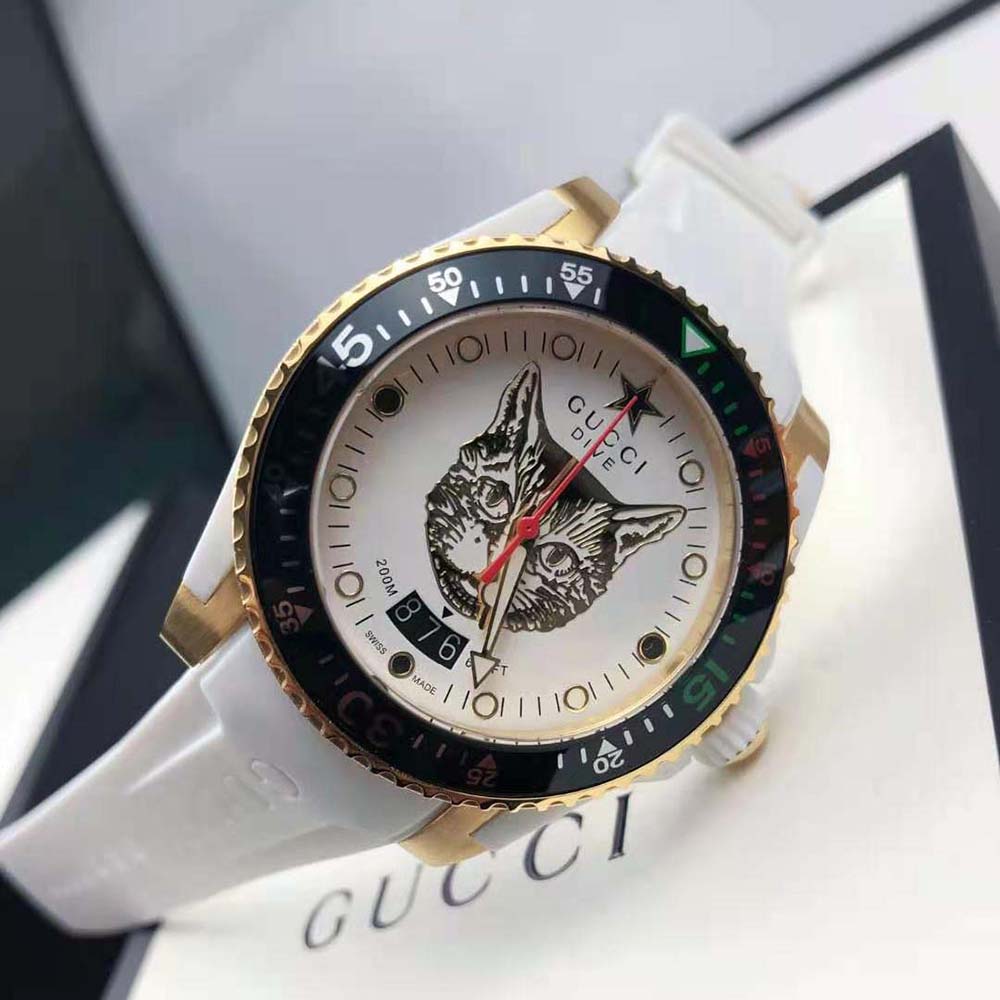 Gucci Women Dive Watch Quartz Movement 40 mm in Yellow Gold PVD (8)