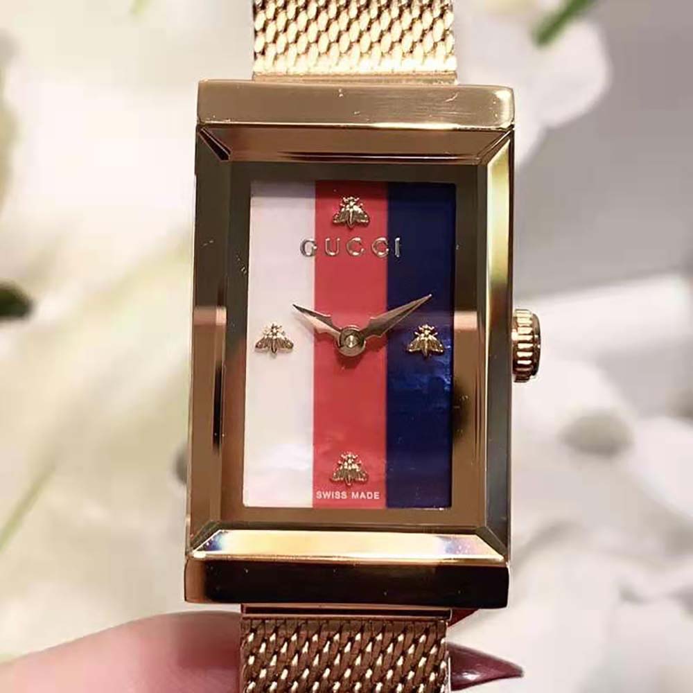 Gucci Women G-Frame Watch Quartz Movement in Yellow Gold PVD (4)