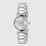 Gucci Women G-Timeless Watch Quartz Movement 27 mm in Steel-Silver