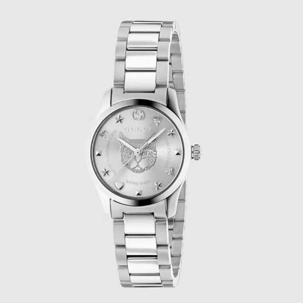Gucci Women G-Timeless Watch Quartz Movement 27 mm in Steel-Silver (1)