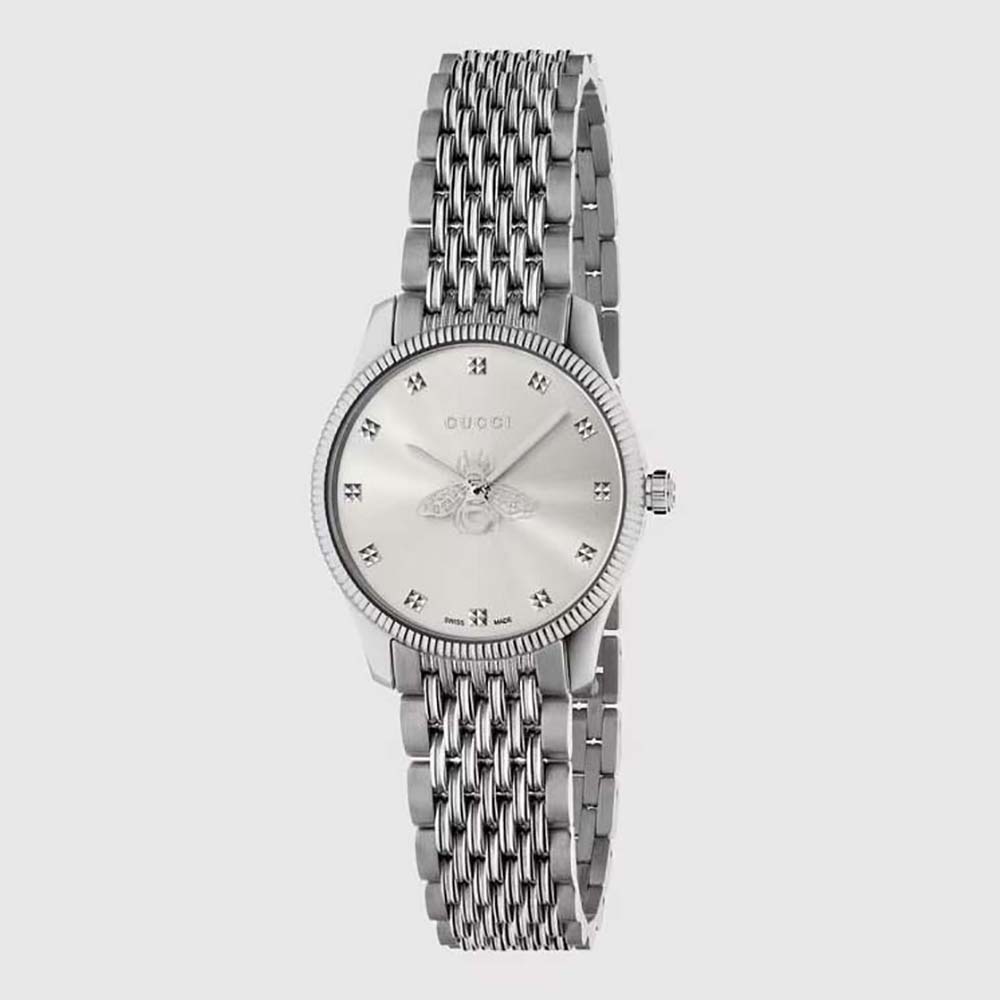 Gucci Women G-Timeless Watch Quartz Movement 29 mm in Steel-Silver (1)
