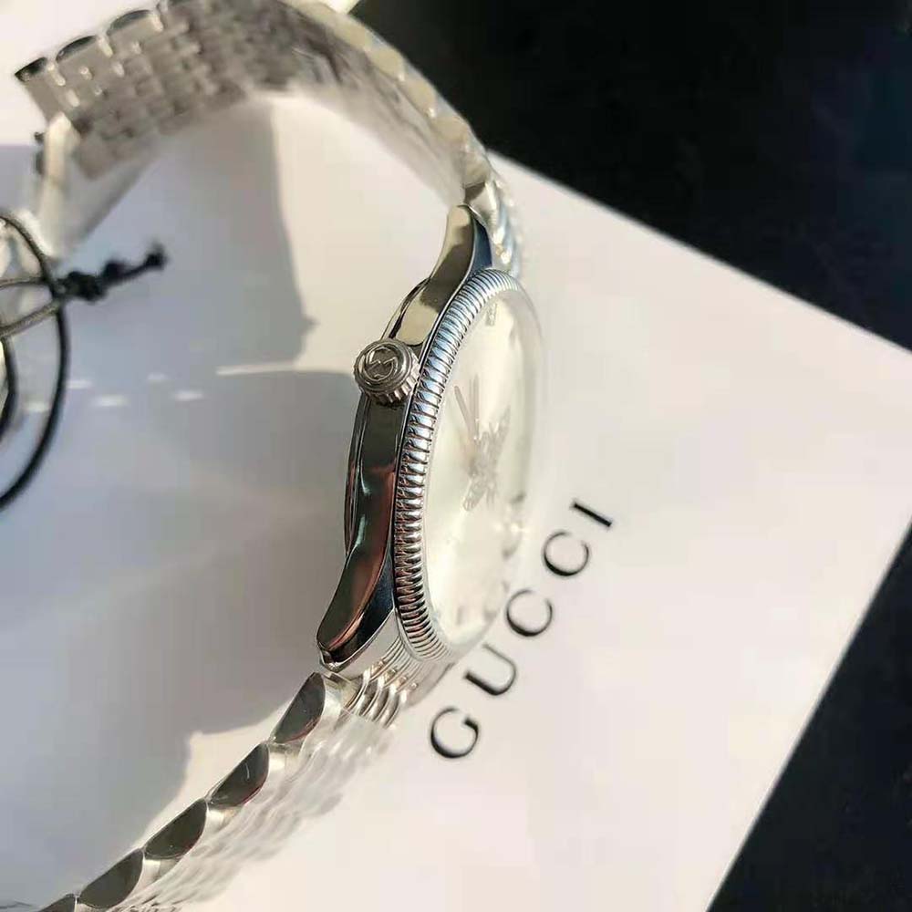 Gucci Women G-Timeless Watch Quartz Movement 29 mm in Steel-Silver (7)